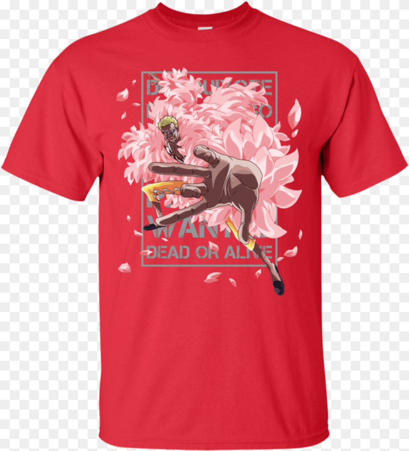 921x1014 Luffy One Piece Doflamingo T Shirt, Clothing, T-shirt, Flower, Plant Clipart PNG