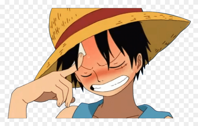 843x516 Luffy Petit Triste Joyeux Gif Luffy Stupid Face, Helmet, Clothing, Apparel HD PNG Download