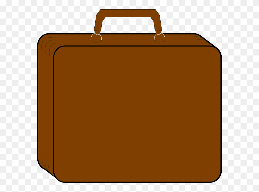 600x563 Luggage Clipart Briefcase Brown Suitcase Clipart, First Aid, Bag HD PNG Download