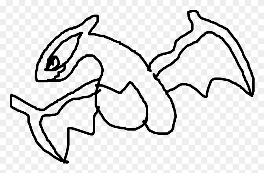 803x505 Lugia Line Art, Gray, World Of Warcraft HD PNG Download