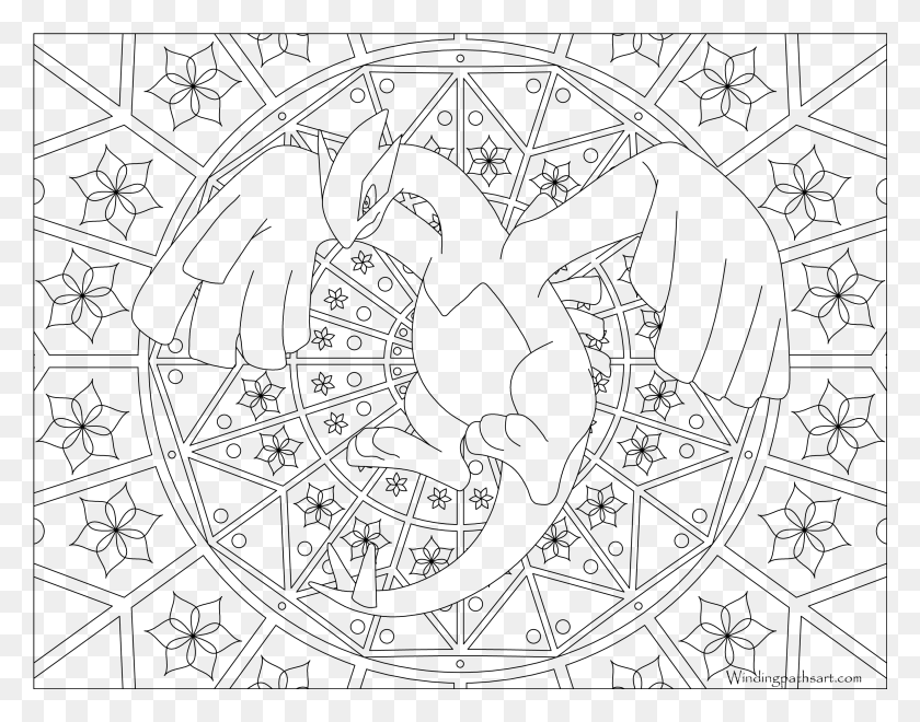 3038x2337 Lugia Pokemon Adult Coloring Pages, Gray, World Of Warcraft HD PNG Download