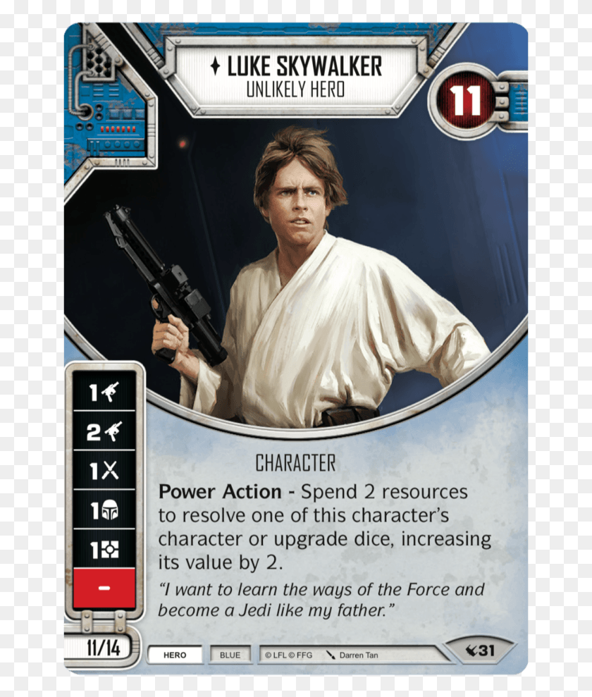 661x929 Luke Skywalker Unlikely Hero Star Wars Destiny Luke Starter, Person, Human, Mobile Phone HD PNG Download