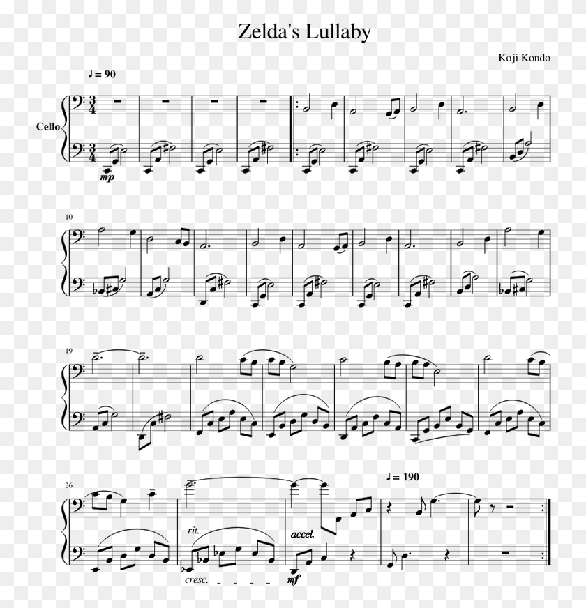 744x812 Lullaby Sheet Music, Gray, World Of Warcraft HD PNG Download