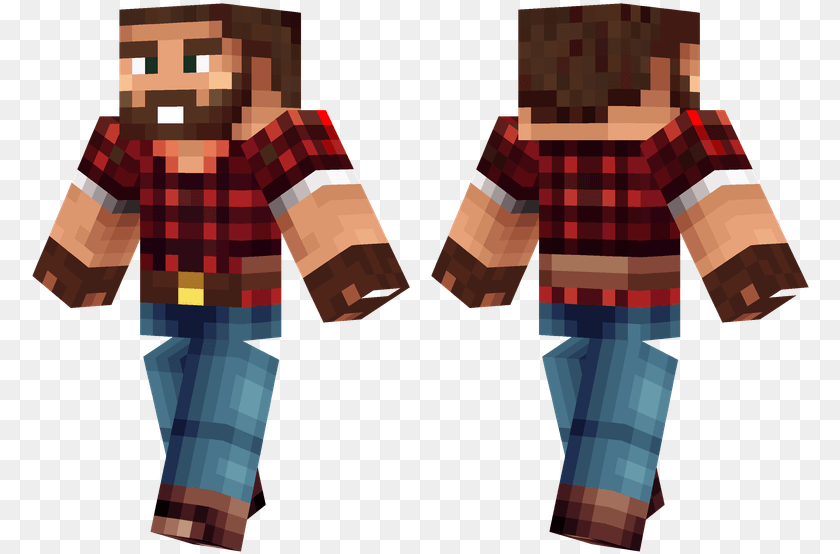 Lumberjack Minecraft Skin, Clothing, Pants, Person Sticker PNG