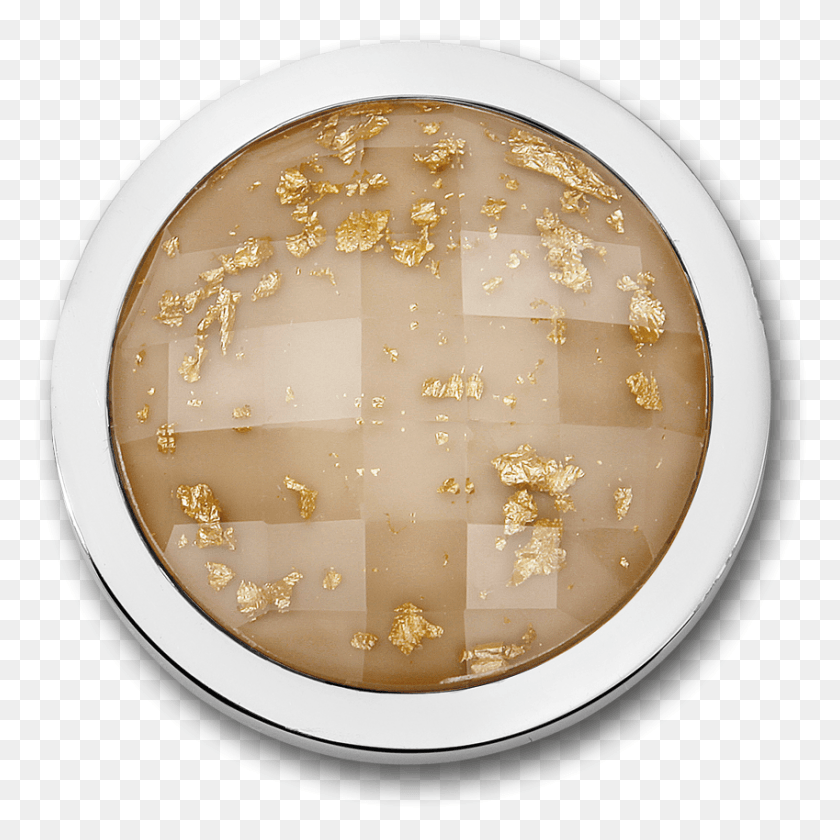 849x850 Luna Champagne Stainless Steel Disc With Gold Flakes, Plant, Food, Bowl HD PNG Download