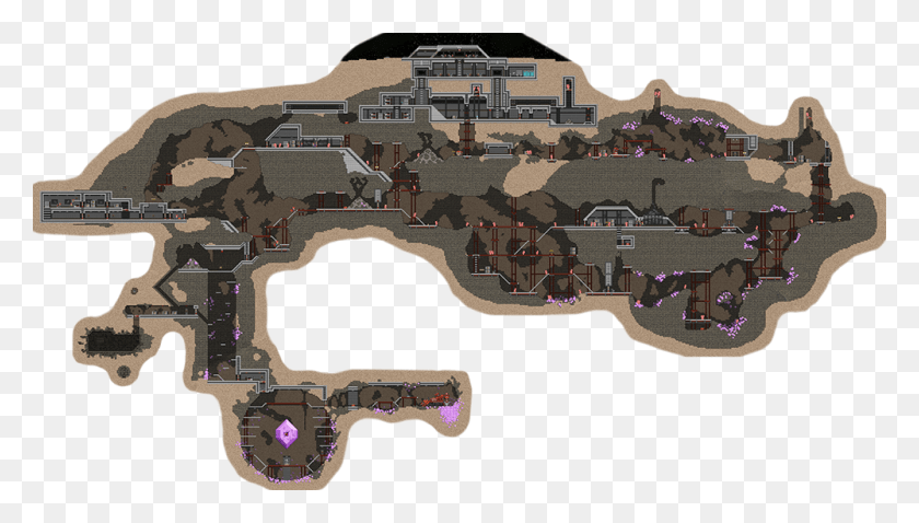 1000x537 Lunar Base Panorama Fullbright 1k Starbound Erchius Mine Map, Building, Architecture, Airfield HD PNG Download