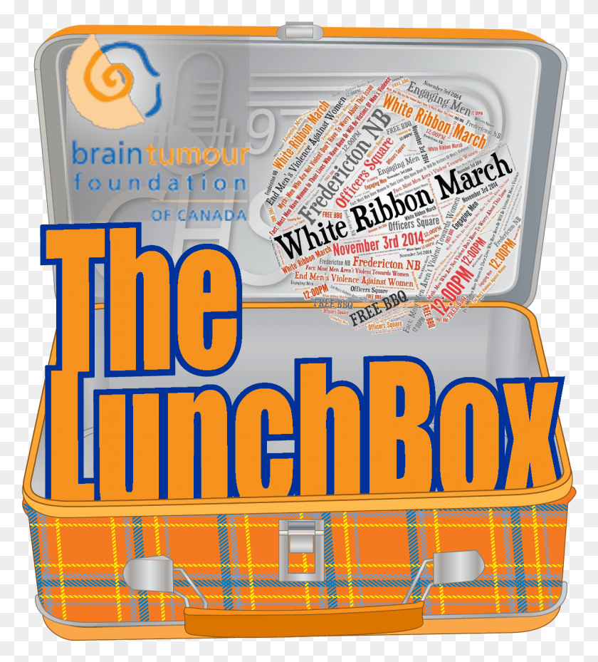 1212x1351 Lunchbox Whiteribbon Braintumour, Text, Advertisement, Label HD PNG Download