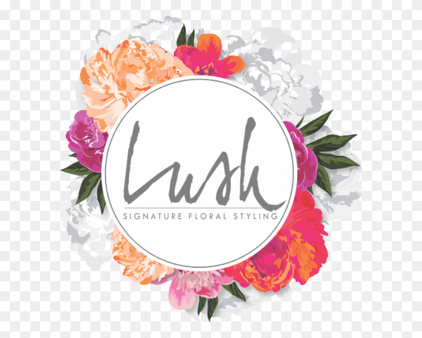 606x613 Lush Logo Rose, Graphics, Floral Design Descargar Hd Png