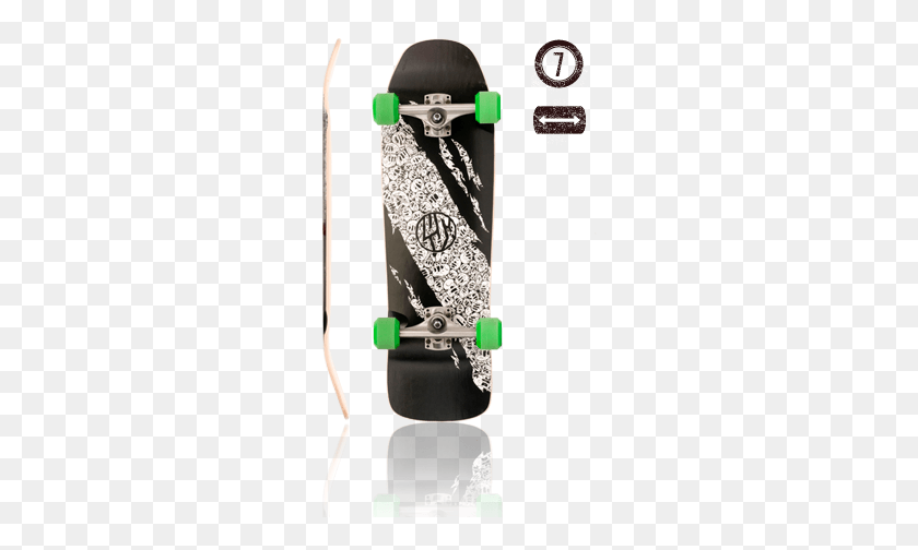 252x444 Descargar Png Lush Longboards Dagyr Skateboard Deck, Deporte, Deportes Hd Png