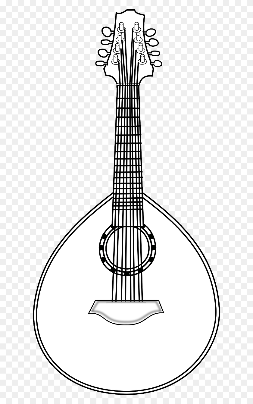 627x1281 Lute Instrument String Music Image Rondalla Instrument Black And White, Musical Instrument, Mandolin, Lamp HD PNG Download