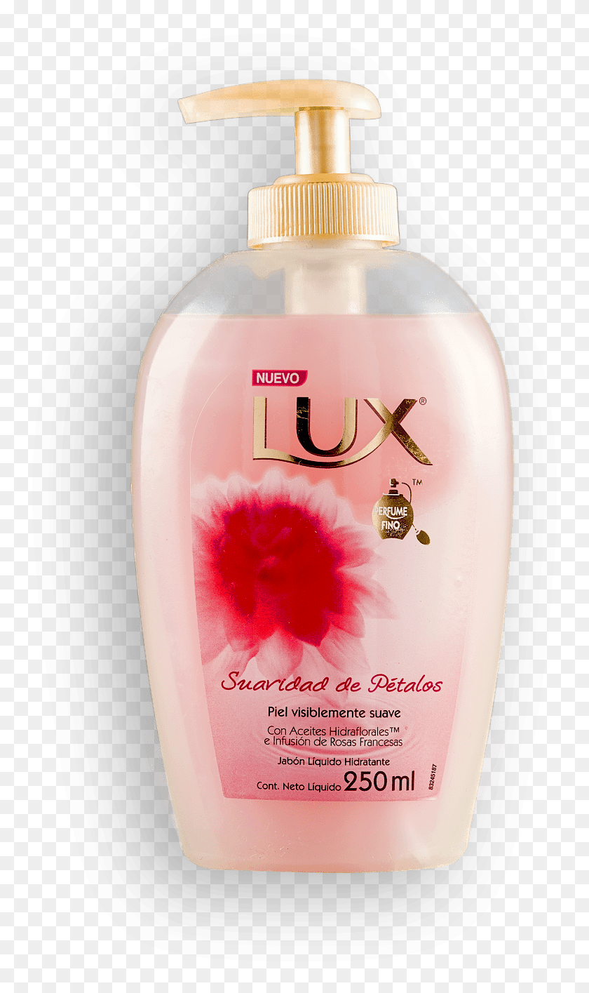 778x1355 Lux Lquido Suavidad De Ptalos Liquid Hand Soap, Bottle, Shampoo, Milk HD PNG Download