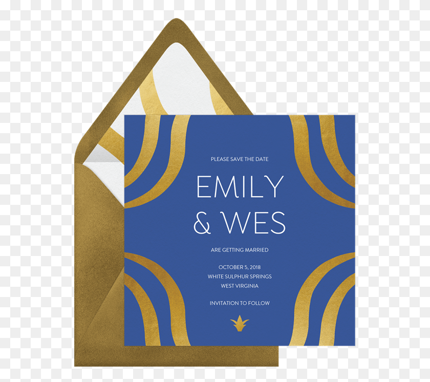 550x686 Luxe Gold Swirls Save The Date In Blue Banner, Poster, Advertisement, Flyer HD PNG Download