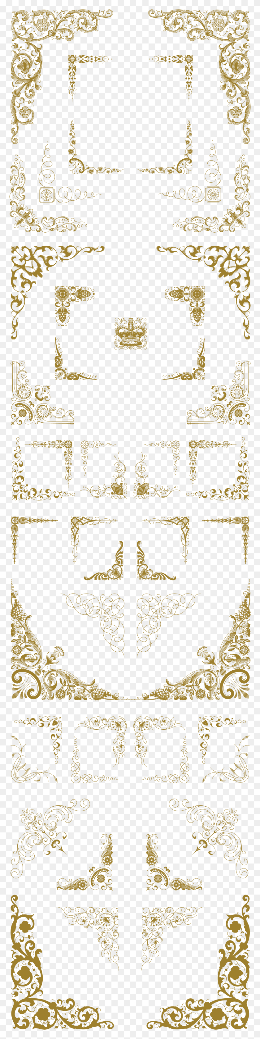 1857x7822 Luxurious Flourishes Vector Pack, Text, Label, Symbol HD PNG Download