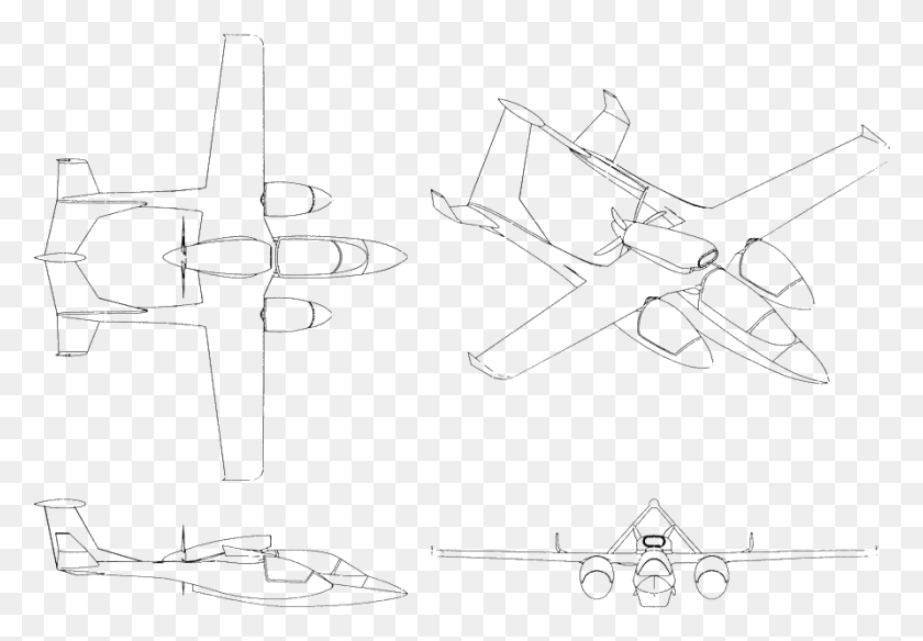 892x600 Luxury Sightseeing Aircraft Technical Drawing, Text, Bow, Musical Instrument HD PNG Download