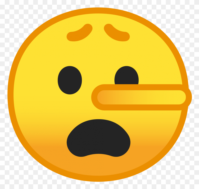 978x929 Lying Face Icon Emoji Pinoquio, Text, Pac Man, Halloween HD PNG Download
