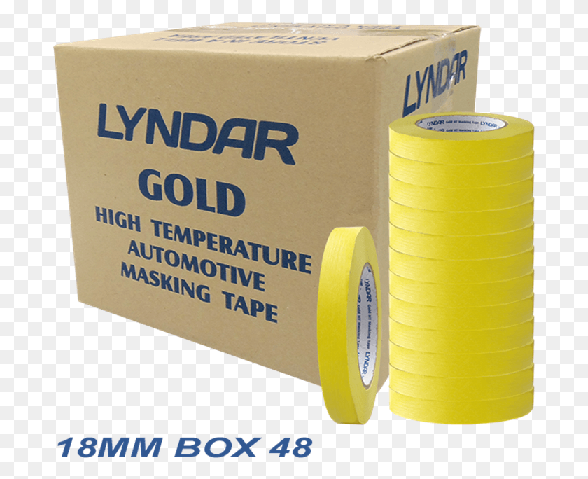 689x624 Lyndar Gold Automotive Masking Tape 18mm Wizytwki Budowlane Wzory, Box HD PNG Download