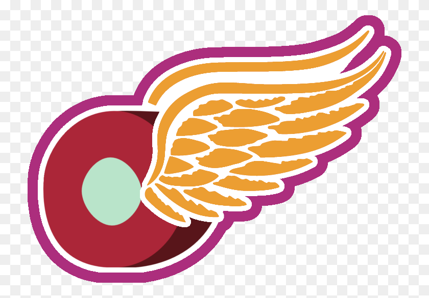 732x525 Lyraheartstrngs Detroit Red Wings Hockey Logo Logo Charlottesville Detroit Red Wings, Hongo, Símbolo, Marca Registrada Hd Png