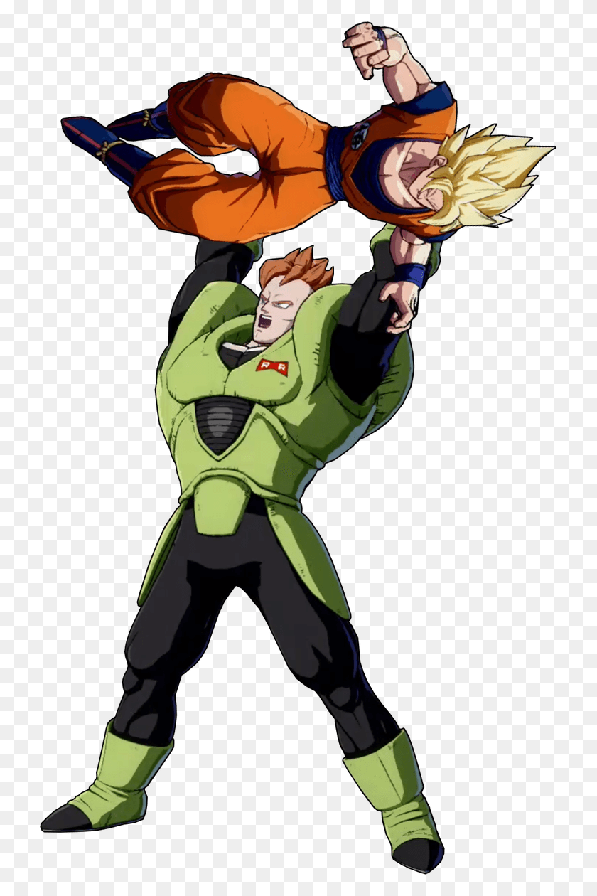 727x1200 Lythero On Twitter Android 16 Dunking Goku, Person, Human, Comics HD PNG Download
