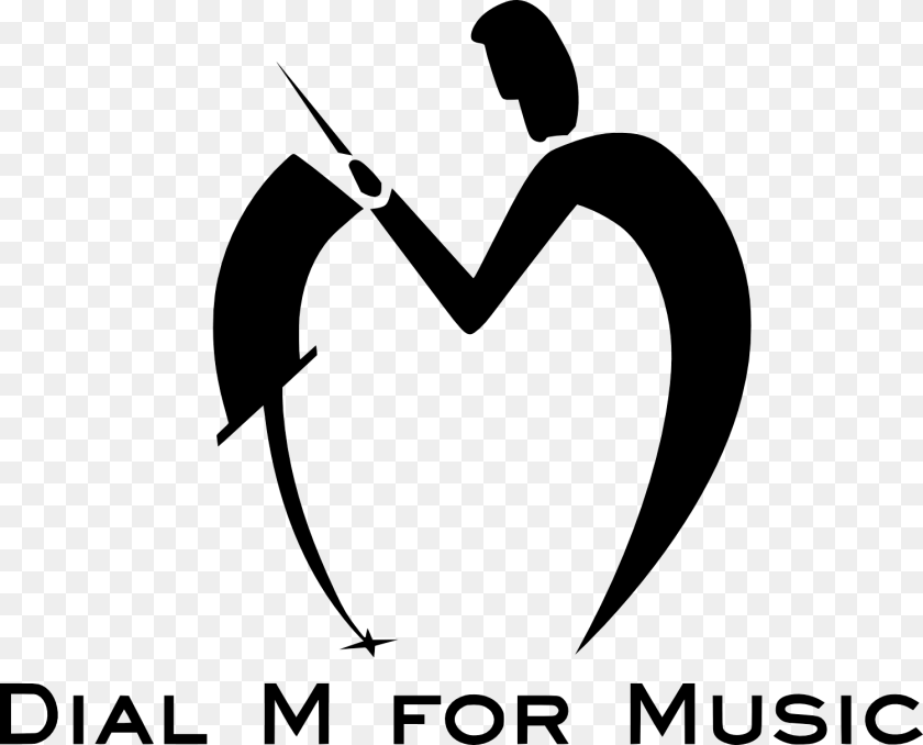 M Music Logo, Gray Clipart PNG