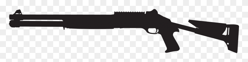 1816x352 M Silhouette At Getdrawings Com Free For Beretta M4 Super, Gun, Weapon, Weaponry HD PNG Download