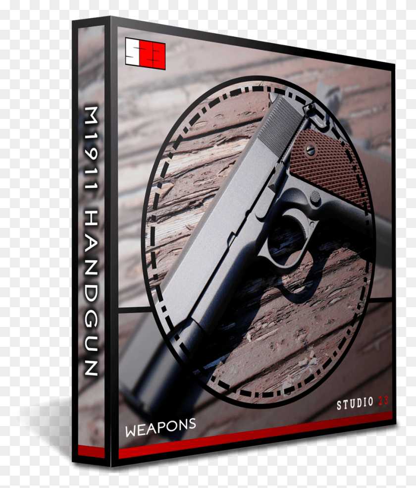 903x1071 M1911 Handgun Crankset, Weapon, Weaponry, Bicycle HD PNG Download