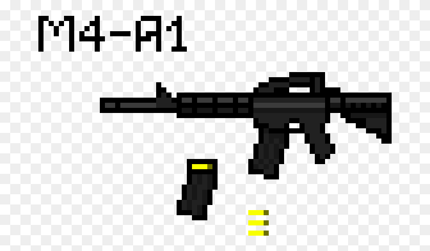 691x431 M4A1 Pixel Art, Оружие, Вооружение, Пистолет, Hd Png Скачать