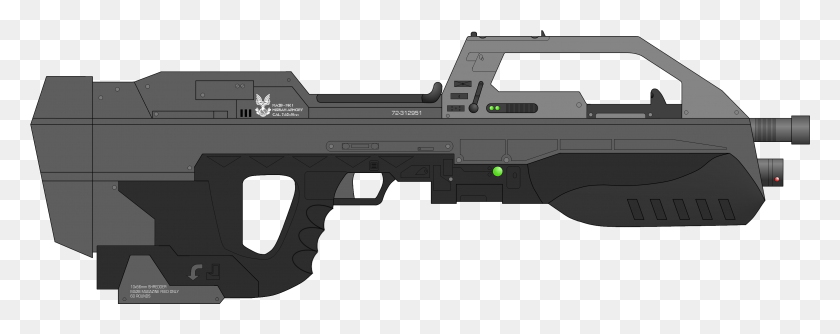 3113x1094 Ma B Individual Halo Ma2b Assault Rifle, Gun, Weapon, Weaponry HD PNG Download