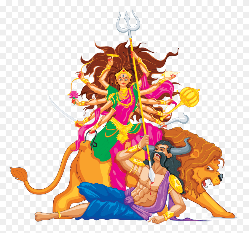 1600x1495 Descargar Png / Maa Durga Image, Arma, Armamento Hd Png