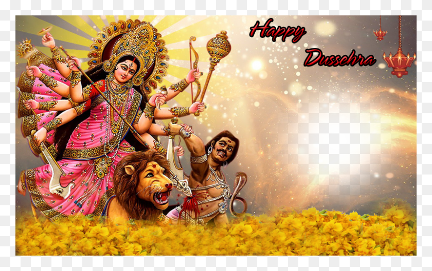 800x480 Maa Durga Photo, Festival, Crowd, Person HD PNG Download