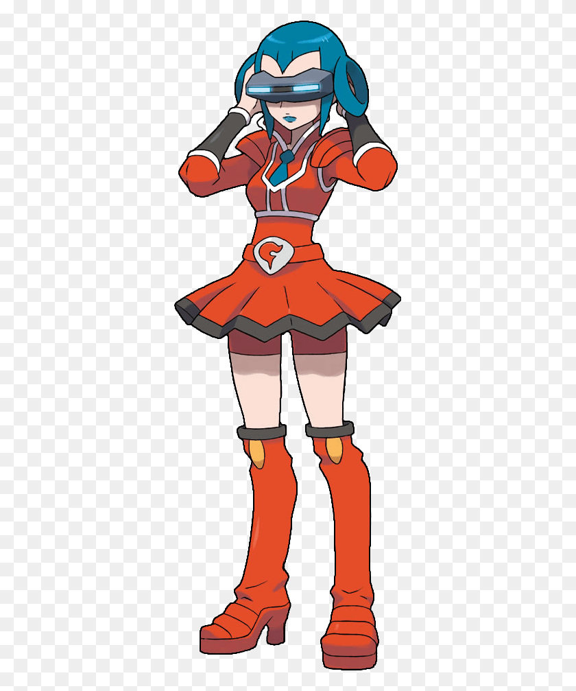 331x947 Mable Pokemon Team Flare Scientist, Clothing, Apparel, Person HD PNG Download