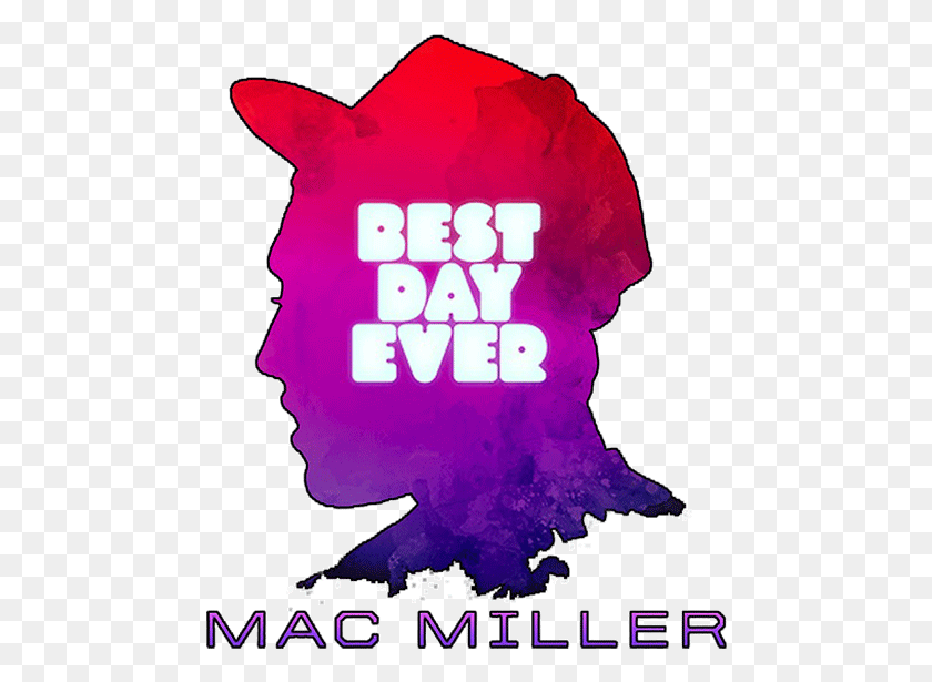 470x555 Mac Miller Best Day Ever, Poster, Advertisement, Purple HD PNG Download