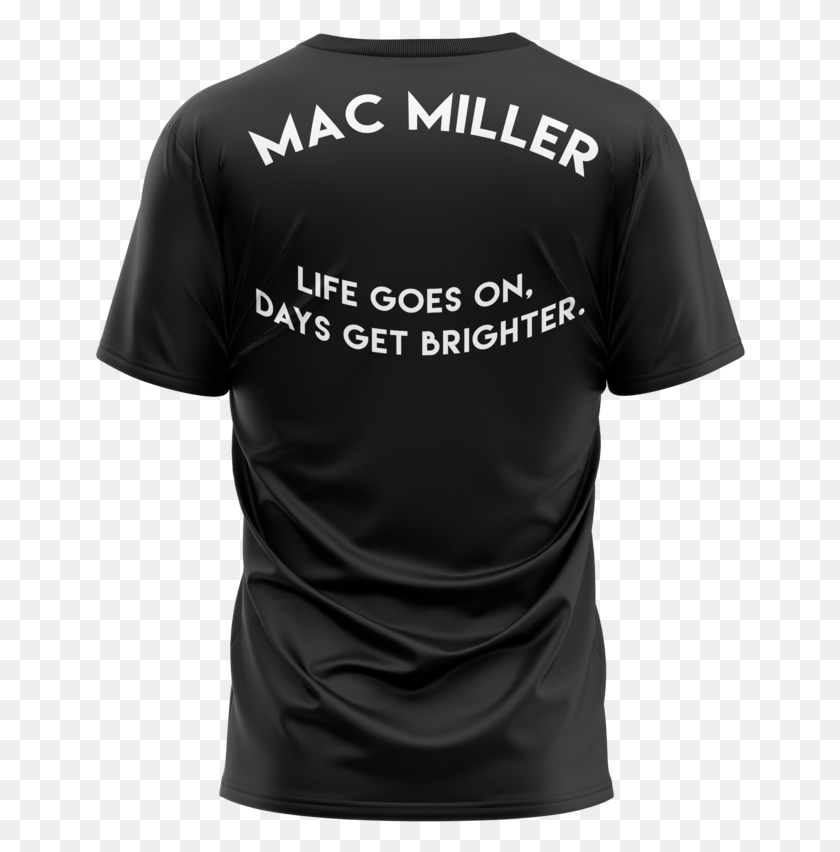 652x792 Mac Miller Tshirt Back Active Shirt, Clothing, Apparel, Sleeve Descargar Hd Png