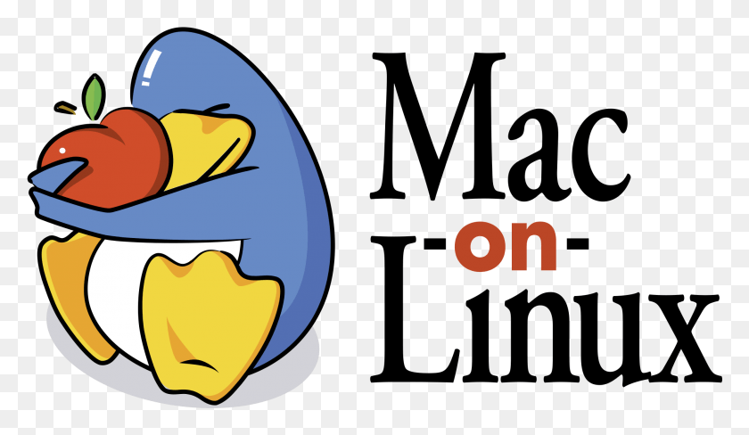 2049x1125 Mac На Linux Логотип Прозрачный Linux Против Mac, Текст, Еда, Графика Hd Png Скачать