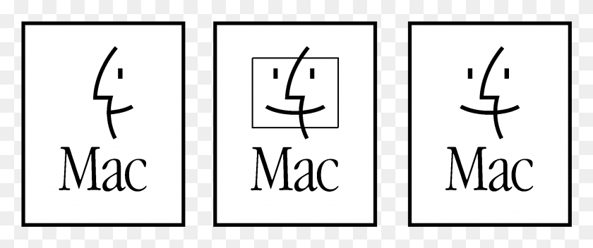 2331x875 Descargar Png Mac Os Logo Caligrafía En Blanco Y Negro, Texto, Número, Símbolo Hd Png