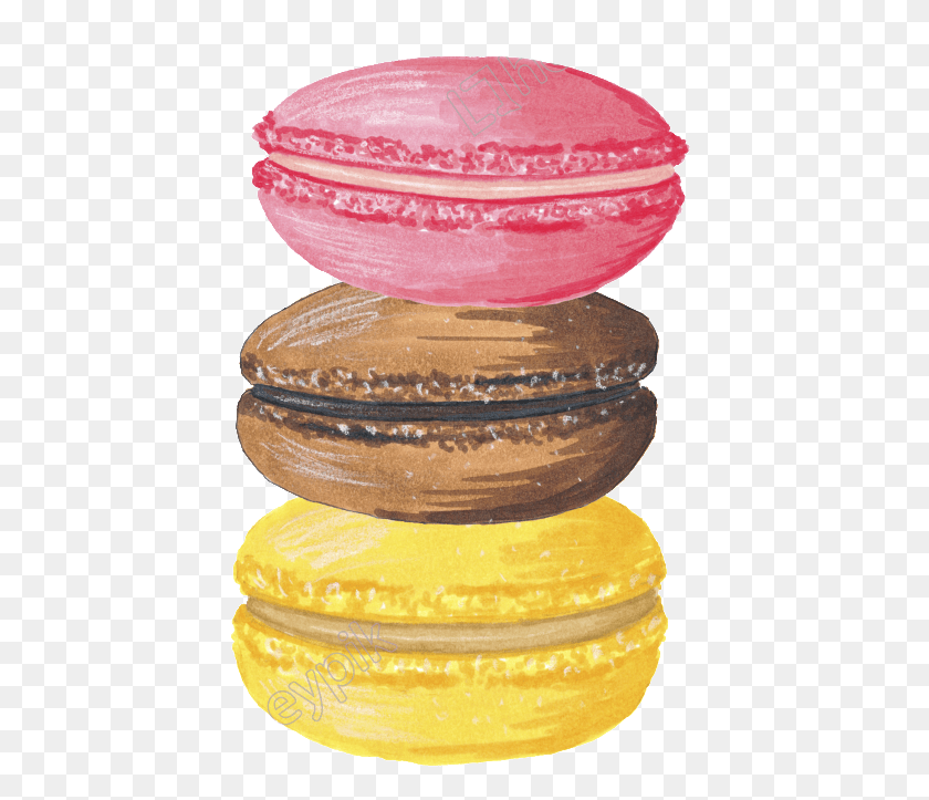 425x663 Macarons Cartoon Macaron, Sweets, Food, Confectionery HD PNG Download