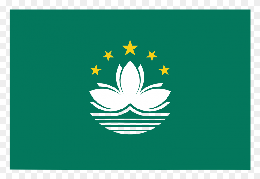 1515x1009 Флаг Макао Логотип Вектор Зеленый Флаг С Желтой Звездой, Графика, Символ Hd Png Скачать