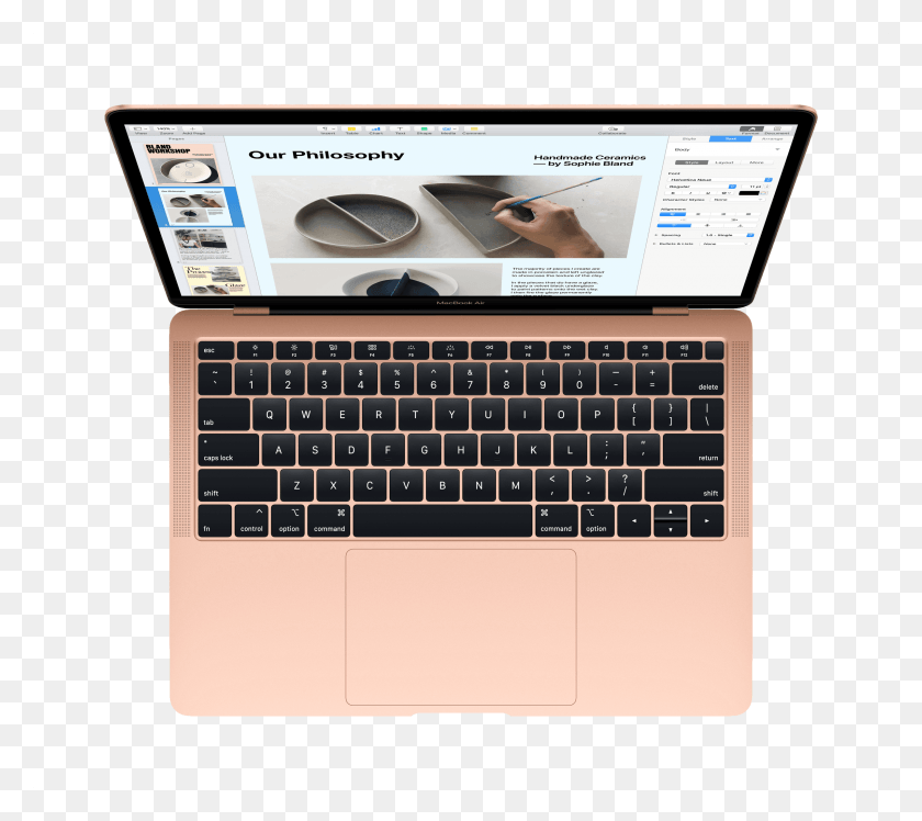 2400x2119 Macbook Air And Mac Mini Review Roundup Macbook Air 2018 Gold, Computer Keyboard, Computer Hardware, Keyboard HD PNG Download