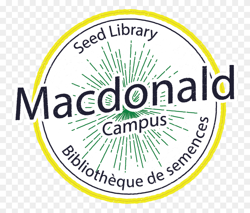755x655 Macdonald Campus Seed Library Launch Circle, Label, Text, Sticker HD PNG Download