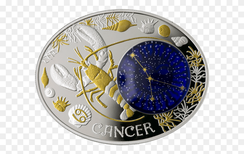 601x471 Macedonia 2014 10 Denars Cancer Signs Of The Zodiac Cancer, Coin, Money, Buckle HD PNG Download