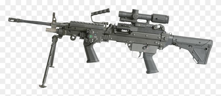 993x390 Machine Gun Armory Mk46 Assault Rifle, Weapon, Weaponry, Machine Gun HD PNG Download
