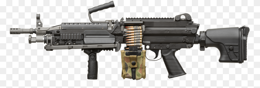 782x285 Machine Gun Fn Minimi, Firearm, Machine Gun, Rifle, Weapon Transparent PNG