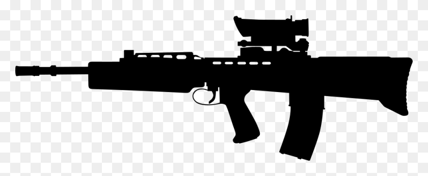 980x360 Machine Gun Icon, Weapon, Weaponry HD PNG Download