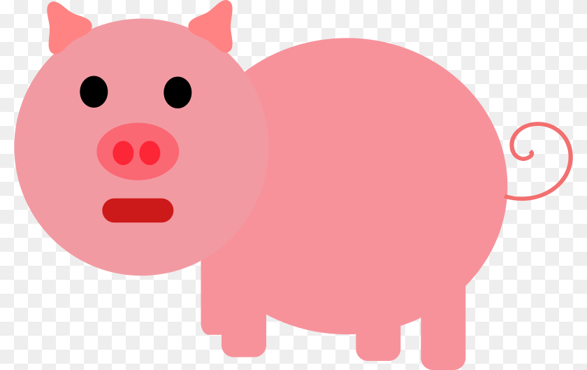 Machovka Pink Pig, Animal, Bear, Mammal, Wildlife Sticker PNG