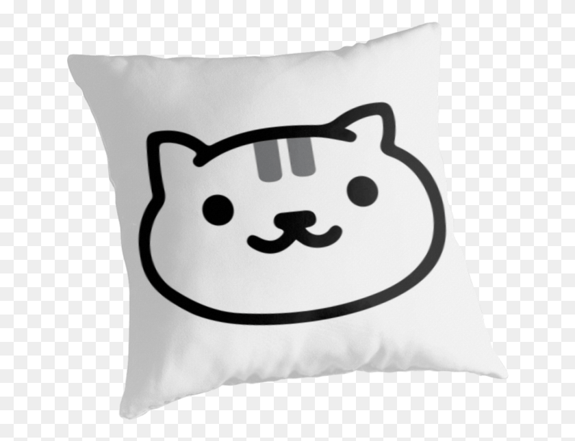 649x585 Mack Neko Atsume Cat, Pillow, Cushion, Snowman HD PNG Download