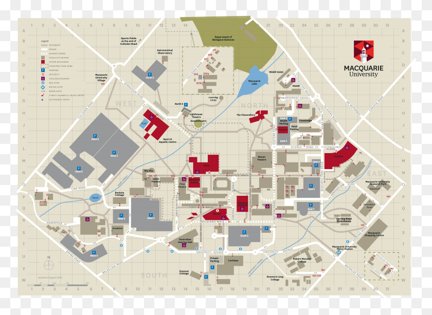 5070x3595 Карта Университета Маккуори, Диаграмма, Атлас, Участок Hd Png Скачать