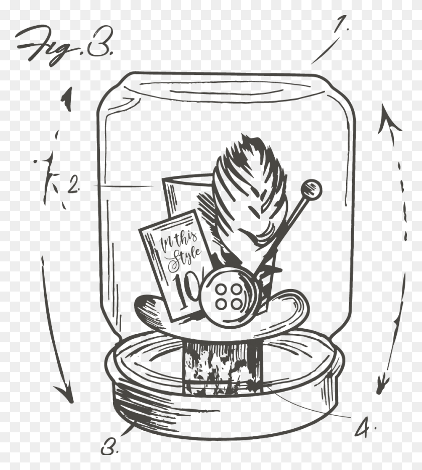 928x1042 Mad Hatter Inspired Wonderland Jar Cartoon, Symbol, Emblem, Logo HD PNG Download