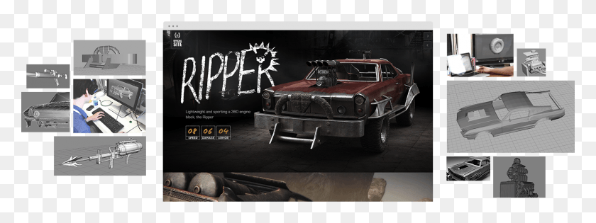 1494x490 Mad Max Garage Antique Car, Vehicle, Transportation, Machine HD PNG Download