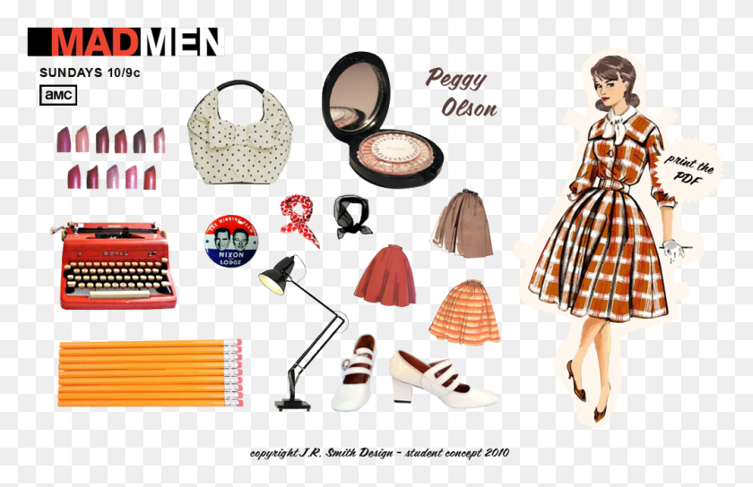 1002x622 Mad Men Peggy Olson Paper Doll Paper Doll By J, Person, Human, Clothing HD PNG Download