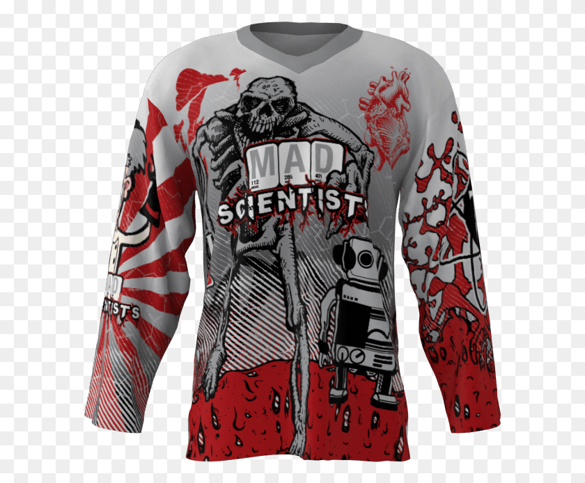 600x634 Mad Scientists Custom Roller Hockey Jersey Jersey, Clothing, Apparel, Sleeve HD PNG Download