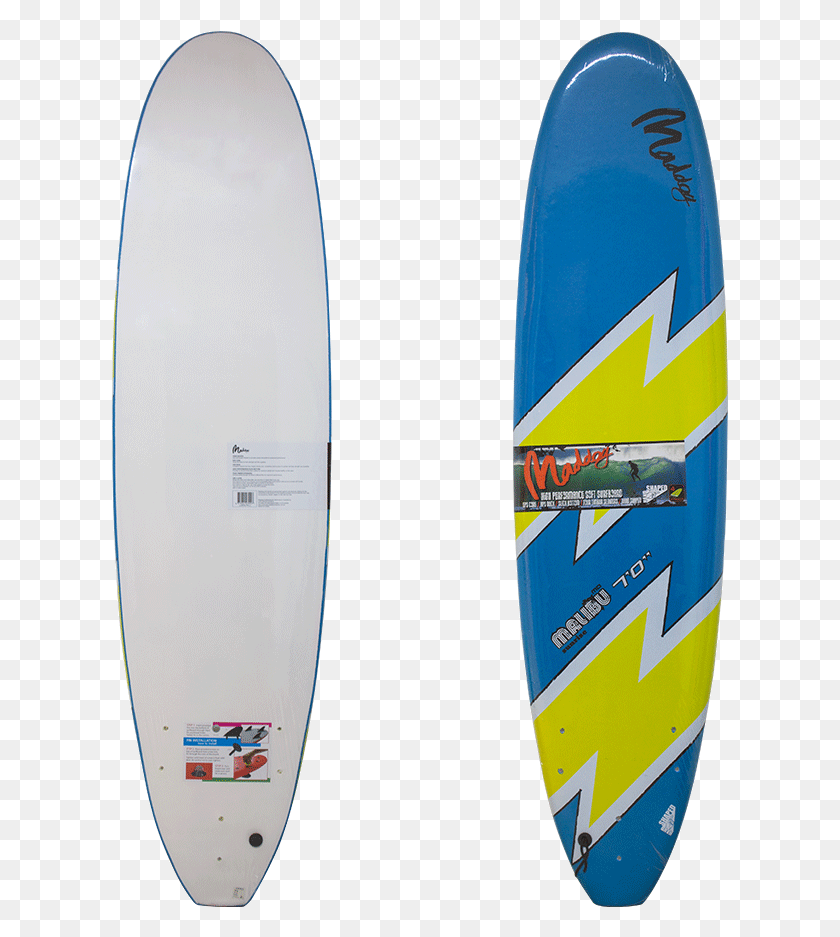 617x877 Descargar Png Maddog 39Malibu39 Soft Surfboard Torq Malibu Pinline Surfboard, Sea, Outdoors, Water Hd Png